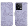 Чохол-книжка Skin Feel Butterfly Embossed для Xiaomi Redmi Note 14S/ 13 Pro 4G / POCO M6 Pro 4G   - фіолетовий