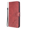 Чехол-книжка Stitching Style 2-Color Cow Texture на Samsung Galaxy A71-красный