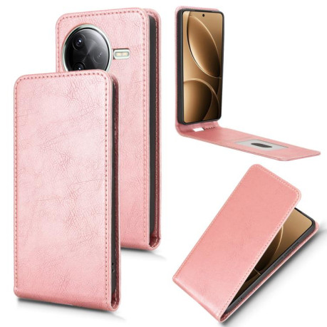 Флип-чехол Magnetic Vertical Flip Leather для Xiaomi Poco F7 Pro 5G - золото