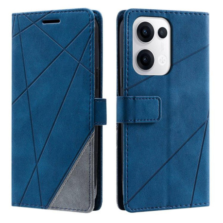 Чехол-книжка Skin Feel Splicing для OPPO Reno13 5G - синий