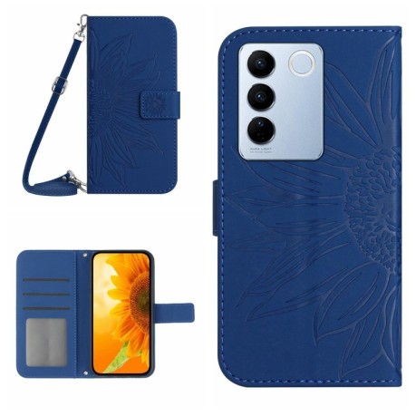 Чохол-книжка Skin Feel Sun Flower для Vivo V27E 4G Global - синій