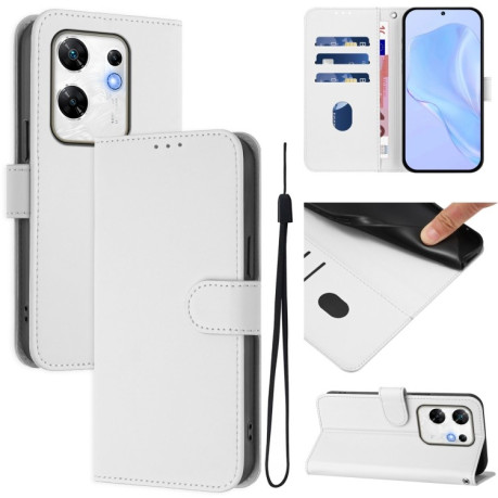 Чехол-книжка Skin Feel Solid Color Leather для Infinix Zero 30 4G - белый