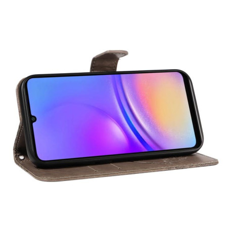 Чехол-книжка Swallowtail Butterfly Embossed Leather на Samsung Galaxy A07 5G - серый