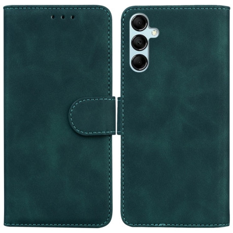 Чехол-книжка Skin Feel Pure Color для Samsung Galaxy M14 5G - зеленый