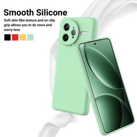Силиконовый чехол Solid Color Liquid Silicone на Xiaomi Poco F7 Ultra - зеленый