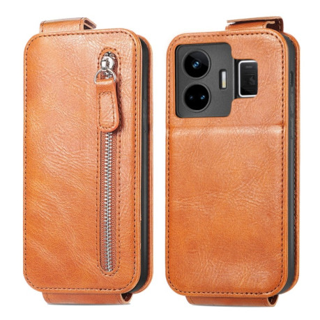 Фліп-чохол Zipper Wallet для Realme GT Neo 5 5G / GT3 5G - коричневий
