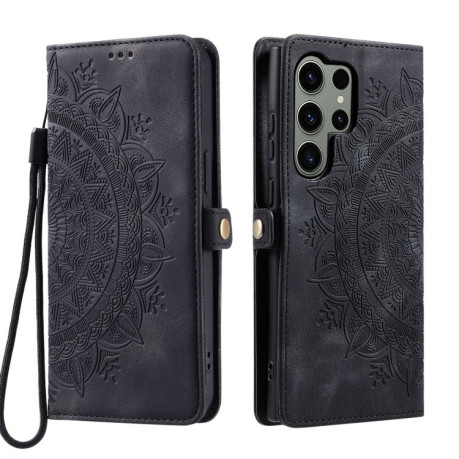 Чохол-книжка Totem Embossed Magnetic Leather  для Samsung Galaxy S25 Ultra 5G - чорний