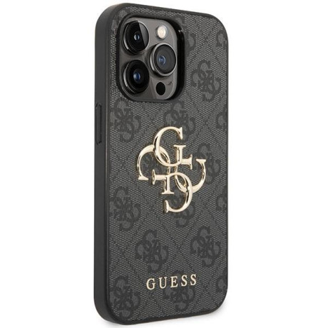 Оригинальный чехол Guess Big Metal Logo для iPhone 15 Pro Max - Gray