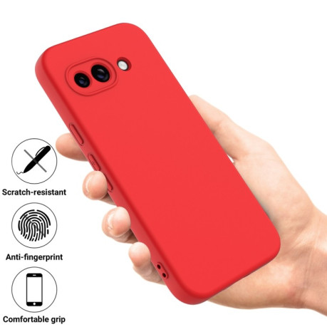 Силіконовий чохол Solid Color Liquid Silicone на Google Pixel 9a - червоний