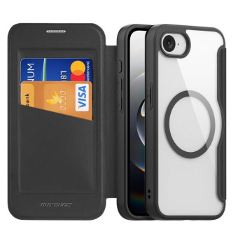 Чехол-книжка DUX DUCIS Skin X Pro Series Magsafe на iPhone 16e - черный