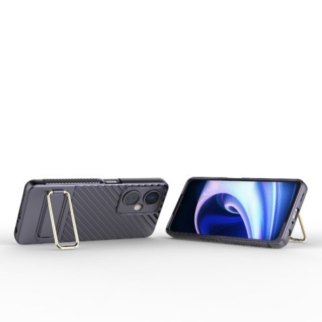 Противоударный чехол Wavy Textured для OnePlus Nord CE 3 Lite - фиолетовый