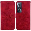 Чехол-книжка Lily Embossed Leather для Realme C65 4G - красный