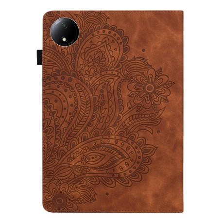 Чохол-книжка Embossed Tiger Pattern Leather для Xiaomi Redmi Pad SE 8.7 - коричневий