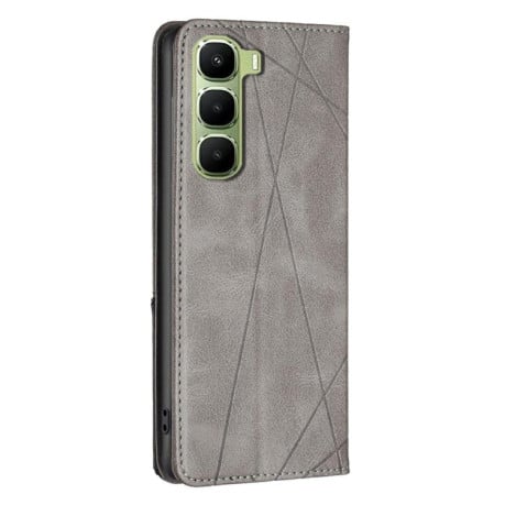 Чохол-книжка Rhombus Texture на Infinix Hot 60 Pro 4G - сірий