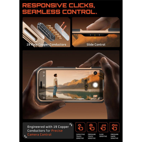 Оригинальный чехол Supcase UB Grip Pro Mag с MagSafe на iPhone 17 Pro - Gold