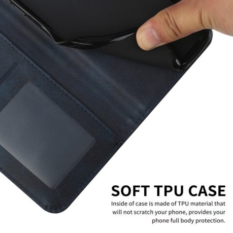 Чохол-книжка Stitching Calf Texture для Vivo Y76/Y76s - синій