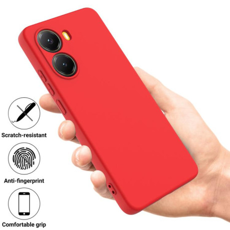 Силіконовий чохол Solid Color Liquid Silicone на Xiaomi Poco X7 Pro - червоний