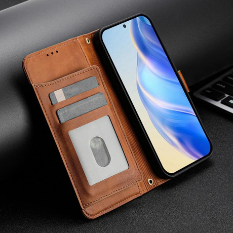 Чохол-книжка Multi-Card Slots Zipper Wallet на Realme Note 80 4G — коричневий