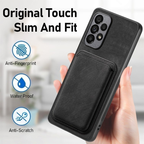 Противоударный чехол Magnetic Wallet Card для Samsung Galaxy A35 5G - черный