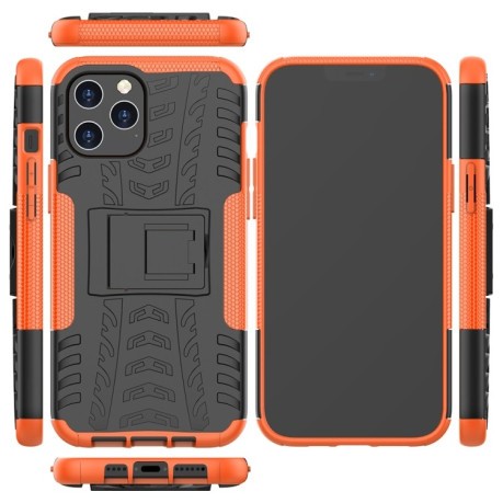 Противоударный чехол Tire Texture на iPhone 12 Pro Max - оранжевый