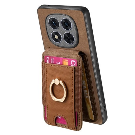Протиударний чохол Retro Splitable Magnetic Card для Xiaomi Redmi Note 14 Pro+ 5G - коричневий