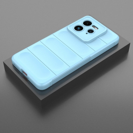 Силиконовый чехол Magic Flannel для Realme GT 7 Pro 5G - голубой