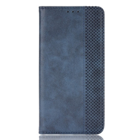 Чехол- книжка Magnetic Buckle Retro Crazy Horse Texture на Samsung Galaxy A34 5G - синий