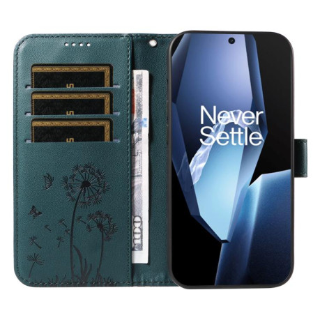 Чехол-книжка Dandelion Embossed Pattern Flip Leather для OnePlus 13R 5G Global - синий