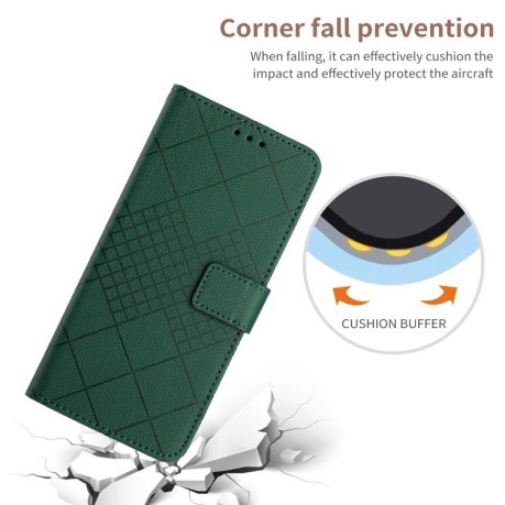 Чохол- книжка Rhombic Grid Texture для OnePlus 12 5G Global - зелений