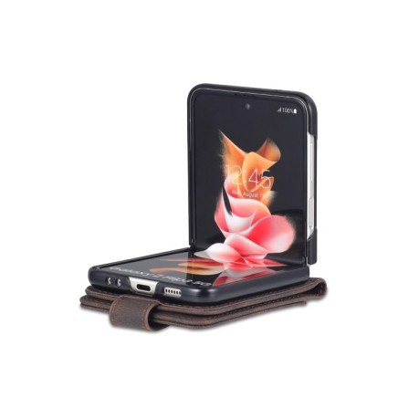Чехол-книжка AZNS Dream II Skin Feel для Samsung Galaxy Z Flip3 5G - кофейный