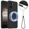 Силиконовый чехол Shockproof Silicone с Magsafe на OnePlus Nord CE5 - черный