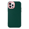 Противоударный чехол Color Contrast Lens для iPhone 14 Plus - зеленый