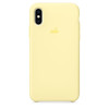 Силиконовый чехол Silicone Case Mellow Yellow на iPhone X/Xs