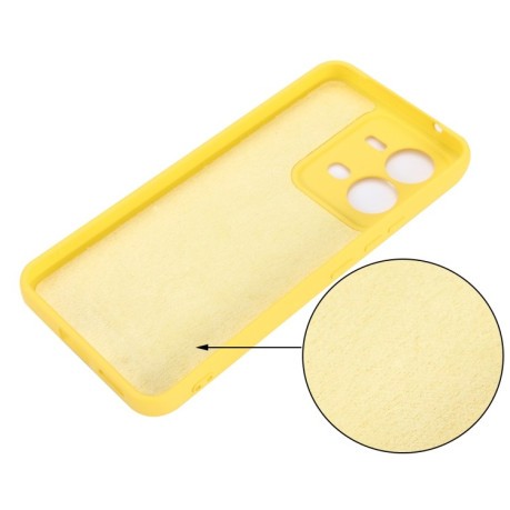 Силіконовий чохол Solid Color Liquid Silicone на Vivo V25 5G/V25E 5G/X80 Lite 5G - жовтий