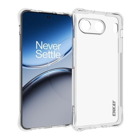 Прозорий силіконовий чохол ENKAY Hat-Prince на OnePlus Nord 4 - чорний