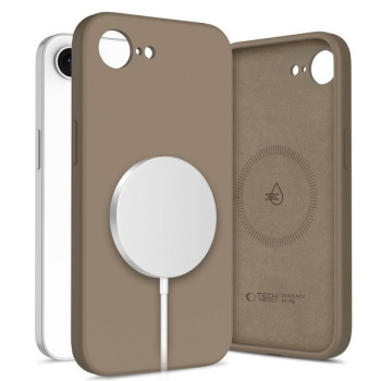 Чехол Tech-Protect Liquid Silicone MagSafe для iPhone 16e - Brown