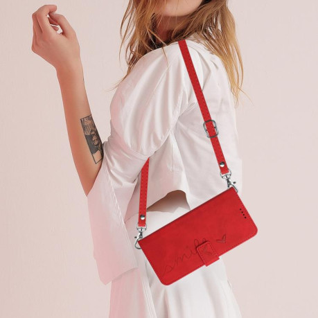 Чохол-книжка в стилі Retro м'яке покриття Skin Feel серія Amile на Samsung Galaxy A07 4G - червоний