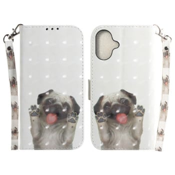 Чохол-книжка 3D Painting для iPhone 16 - Pug