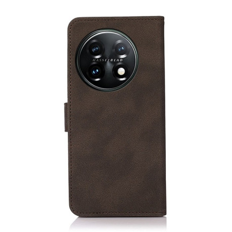 Чехол-книжка KHAZNEH Matte Texture для OnePlus 11 5G - коричневый