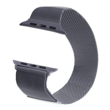 Браслет із нержавіючої сталі Milanese Loop Magnetic для Apple Watch Ultra 49mm /45mm /44mm /42mm - темно-сірий