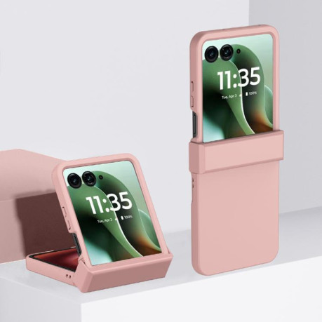 Противоударний чехол 3 в 1 Skin Feel PC для Motorola Razr 60 Ultra - рожевий