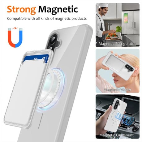 Чохол Glossy TPU Shockproof з MagSafe на Samsung Galaxy A17 5G/4G - білий
