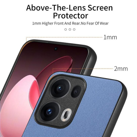 Чохол Twill Fabric Leather Skin Back для OPPO Reno13 Global - синій
