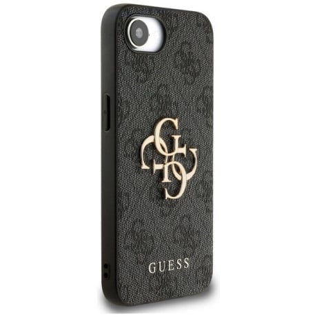 Оригинальный чехол Guess Big Metal Logo для iPhone 16e - Gray