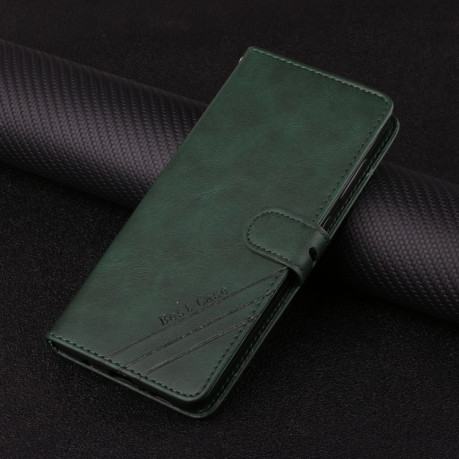 Чохол-книжка Stitching Style 2-Color Samsung Galaxy S21 FE - зелений