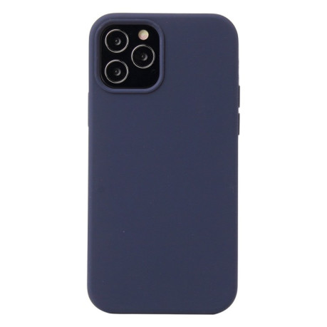 Силиконовый чехол Solid Color Liquid на iPhone 13 Pro Max - темно-синий