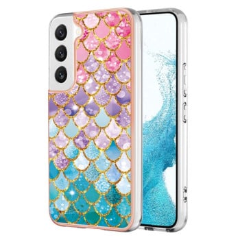 Противоударный чехол Electroplating IMD для Samsung Galaxy S23 5G - Colorful Scales