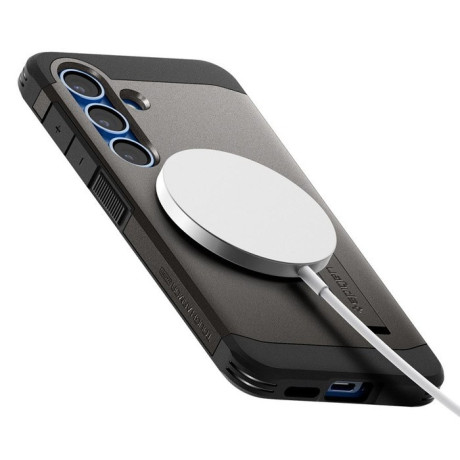 Оригинальный чехол Spigen Tough Armor Mag (Magsafe) на Samsung Galaxy S25 - Dark Gray