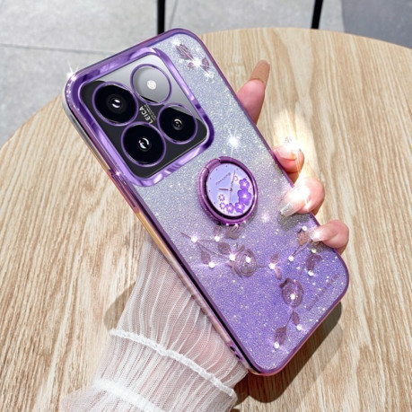 Противоударный чехол Gradient Acrylic для Xiaomi 14T - фиолетовый