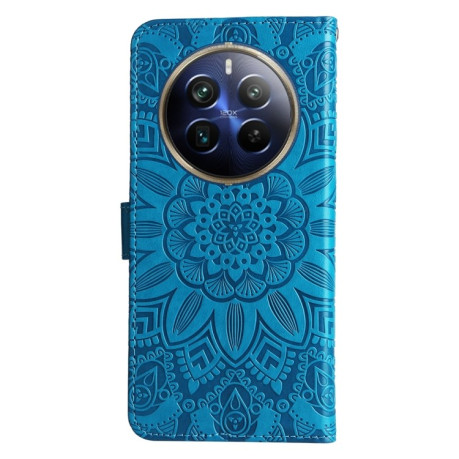 Чехол-книжка Embossed Sunflower для Realme 12 Pro / 12 Pro+ - синий